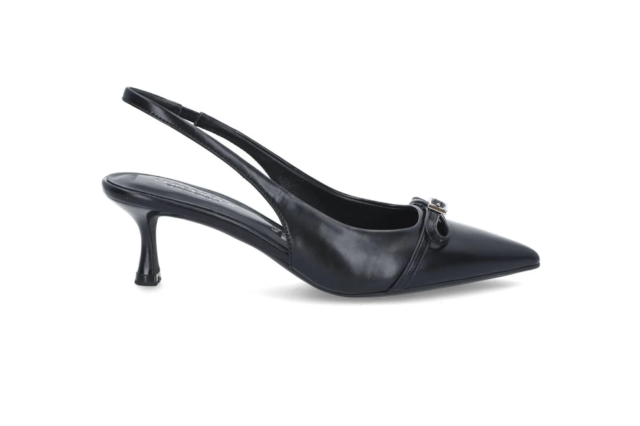 Elegant slingback pumps m/gel & sløyfe