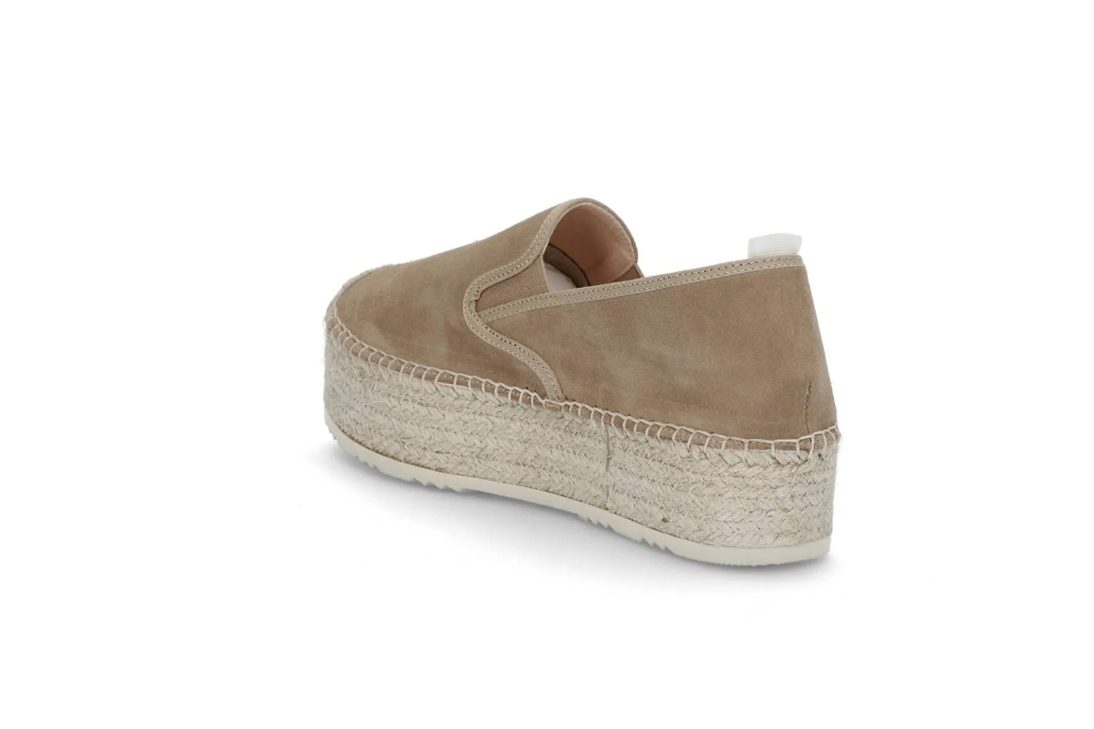 Espadrill i semsket skinn