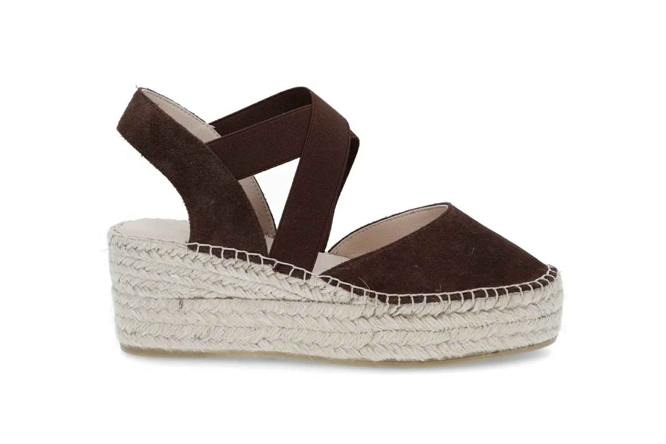 Espadrill i semsket skinn