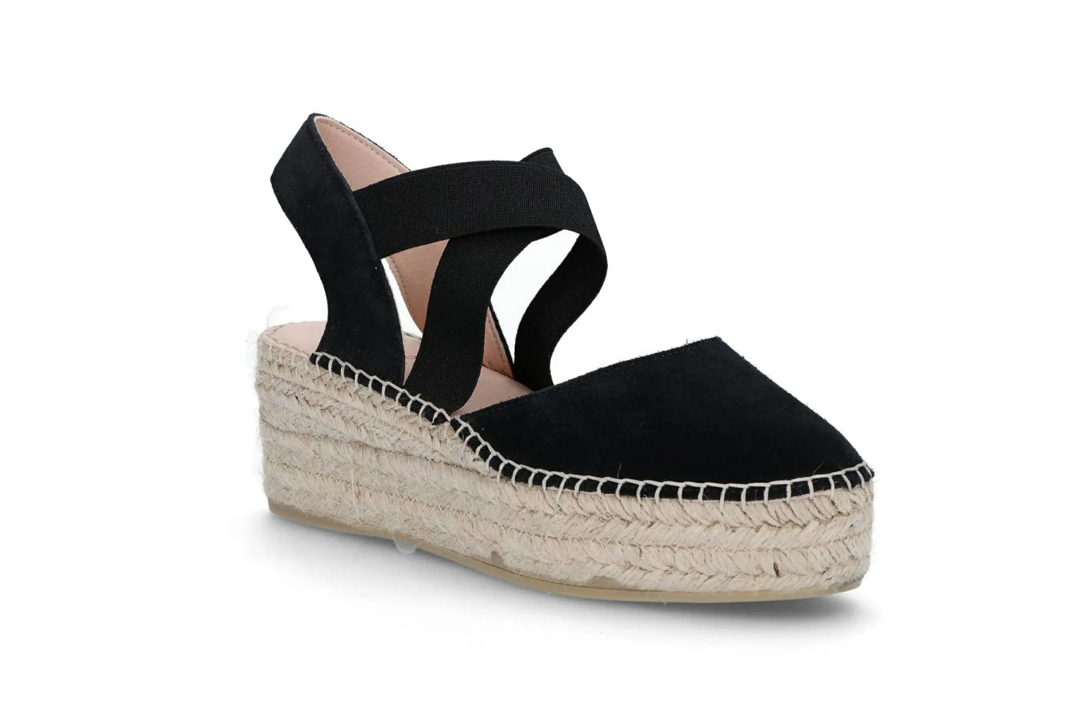 Espadrill i semsket skinn