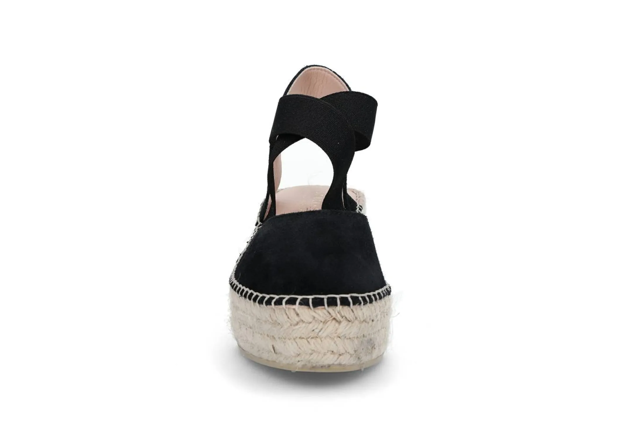 Espadrill i semsket skinn