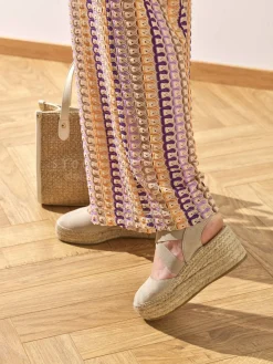 Espadrill i semsket skinn