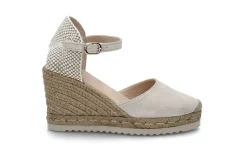 Espadrill i semsket skinn