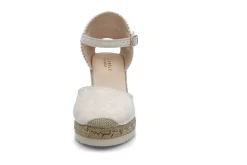 Espadrill i semsket skinn