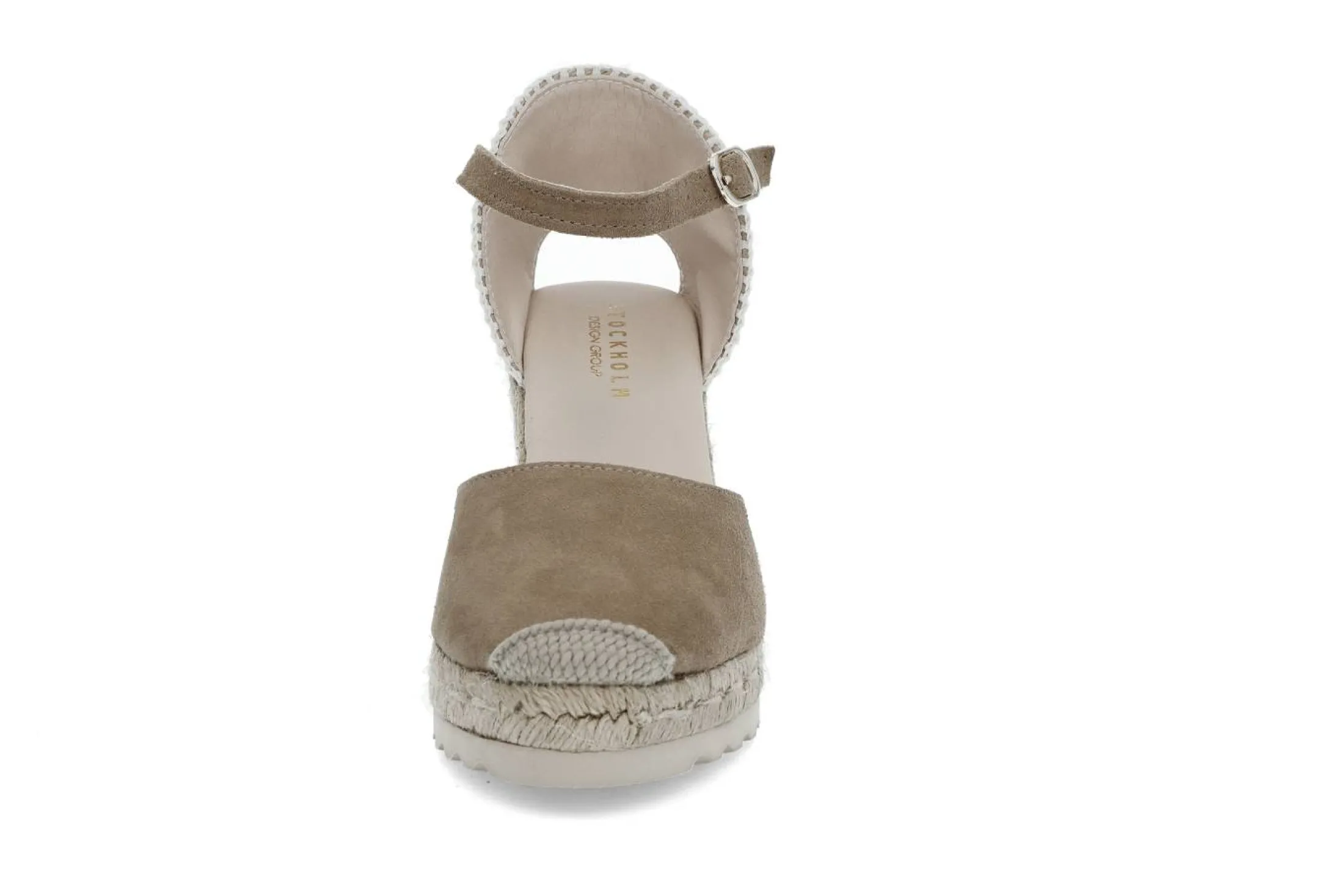 Espadrill i semsket skinn