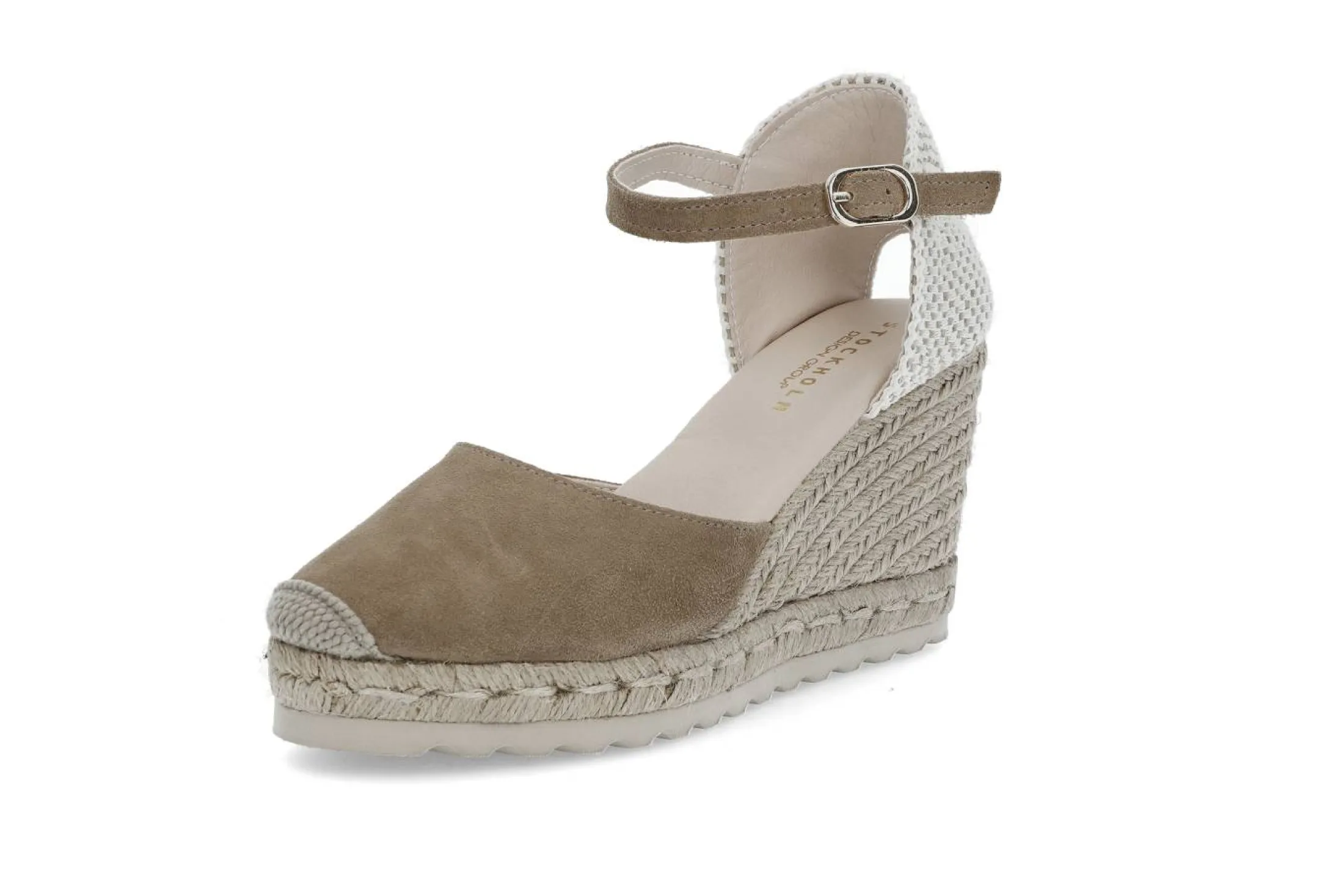 Espadrill i semsket skinn
