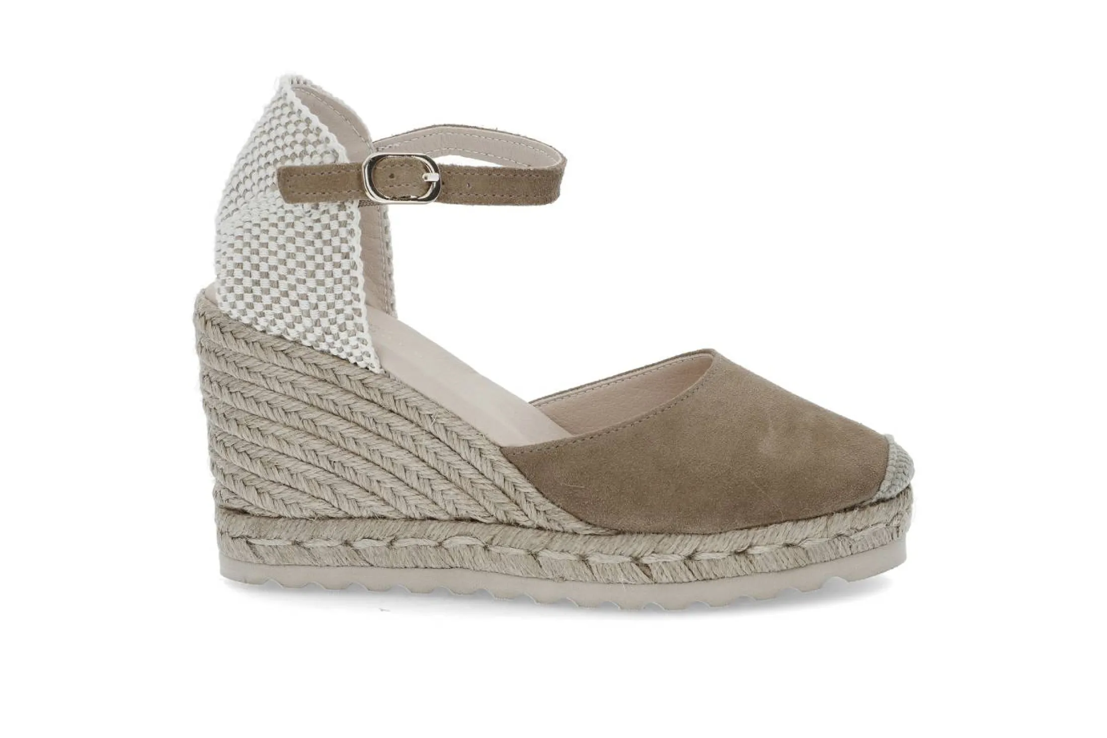 Espadrill i semsket skinn