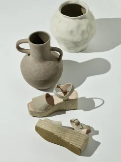 Espadrill i semsket skinn