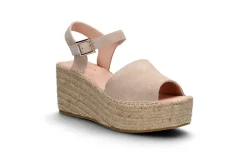 Espadrill i semsket skinn