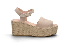 Espadrill i semsket skinn