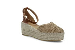 Espadrill med overdel i raffia