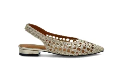 Interlace slingback pumps