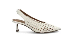 Interlace slingback pumps