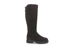 Klassiske høye støvletter i semsket skinn