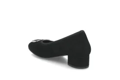 Komfortabel pumps i semsket skinn