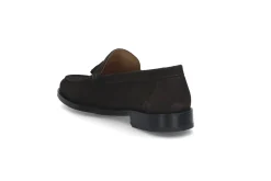 Loafers i semsket skinn