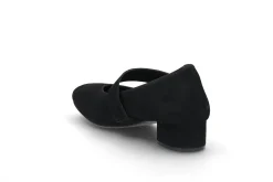 Pumps i semsket skinn