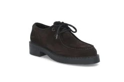 Semsket moc-toe snøresko