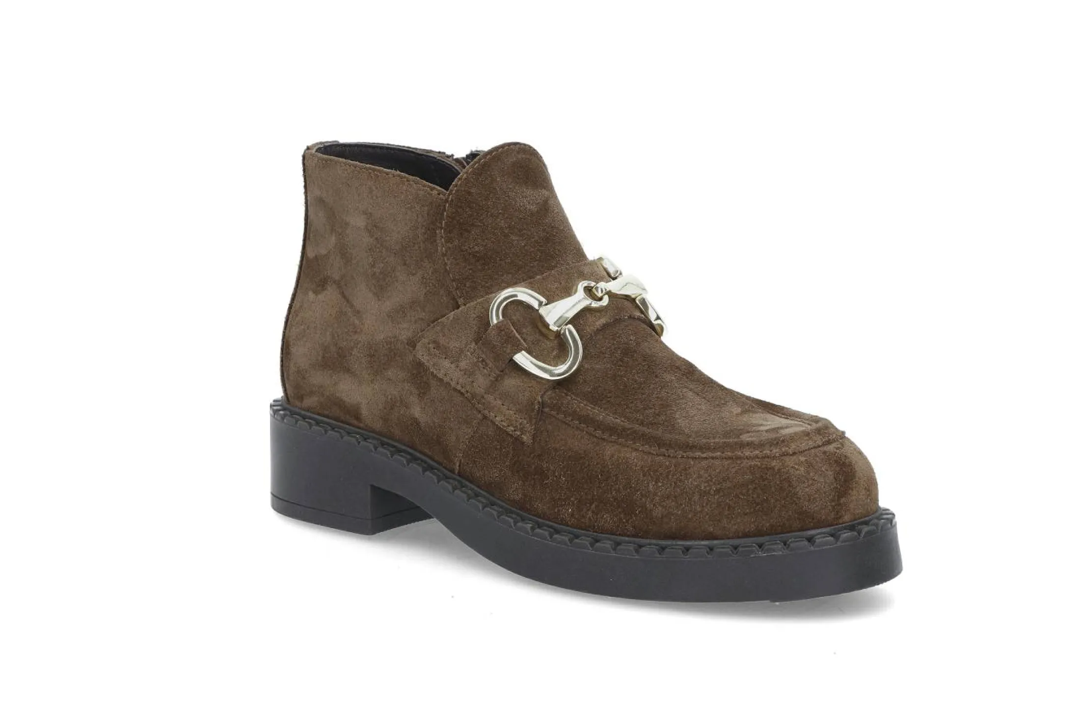 Semsket moc-toe støvlett