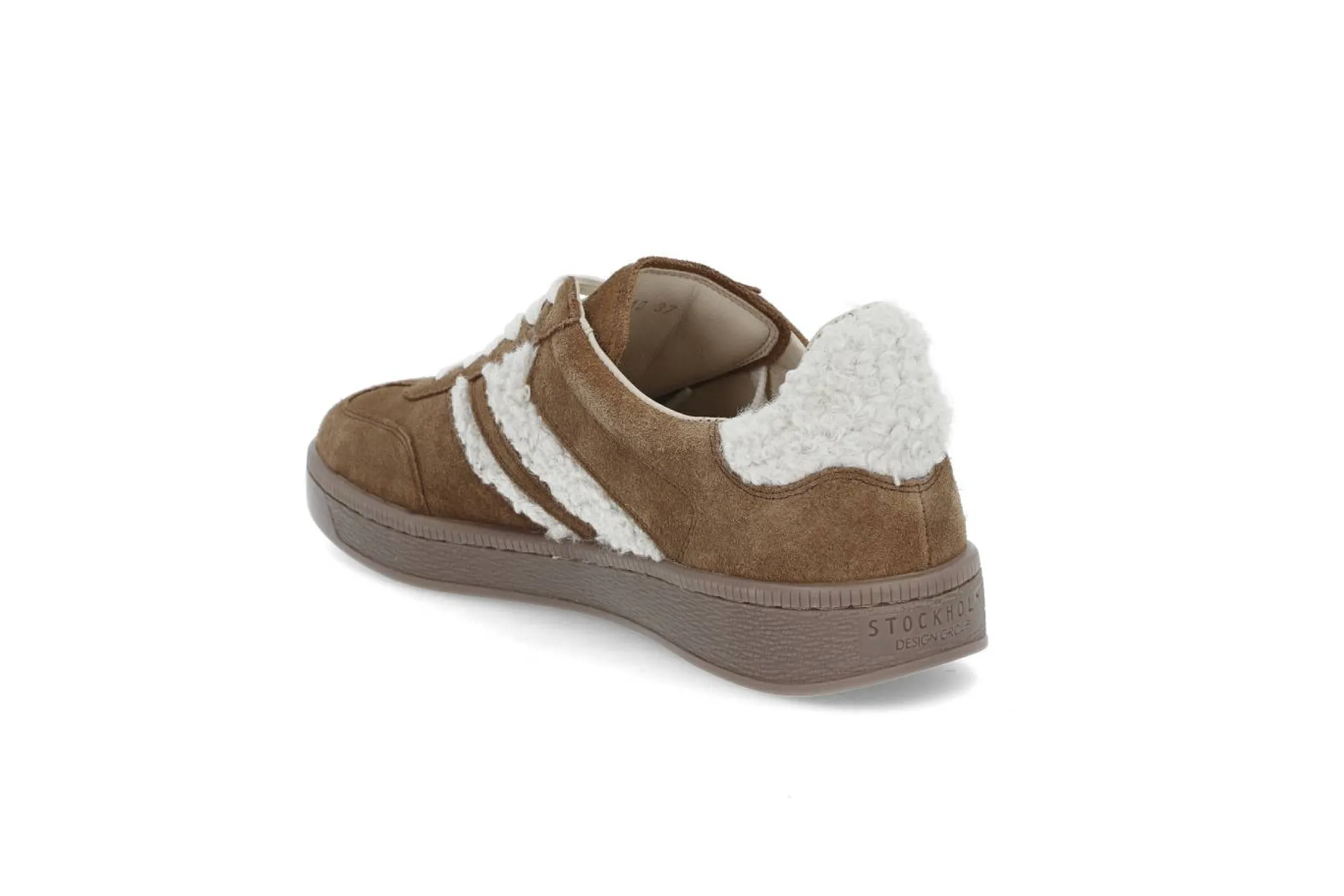 Semsket sneakers med pels