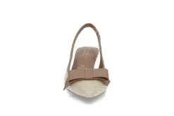 Slingback pumps i raffia og skinn
