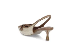 Slingback pumps i raffia og skinn