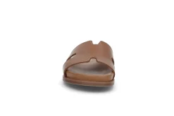 Slip-in sandal i skinn