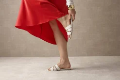Slip-in skinnsandal