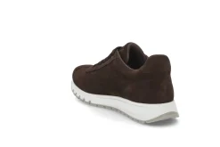 Sporty sneakers i semsket skinn