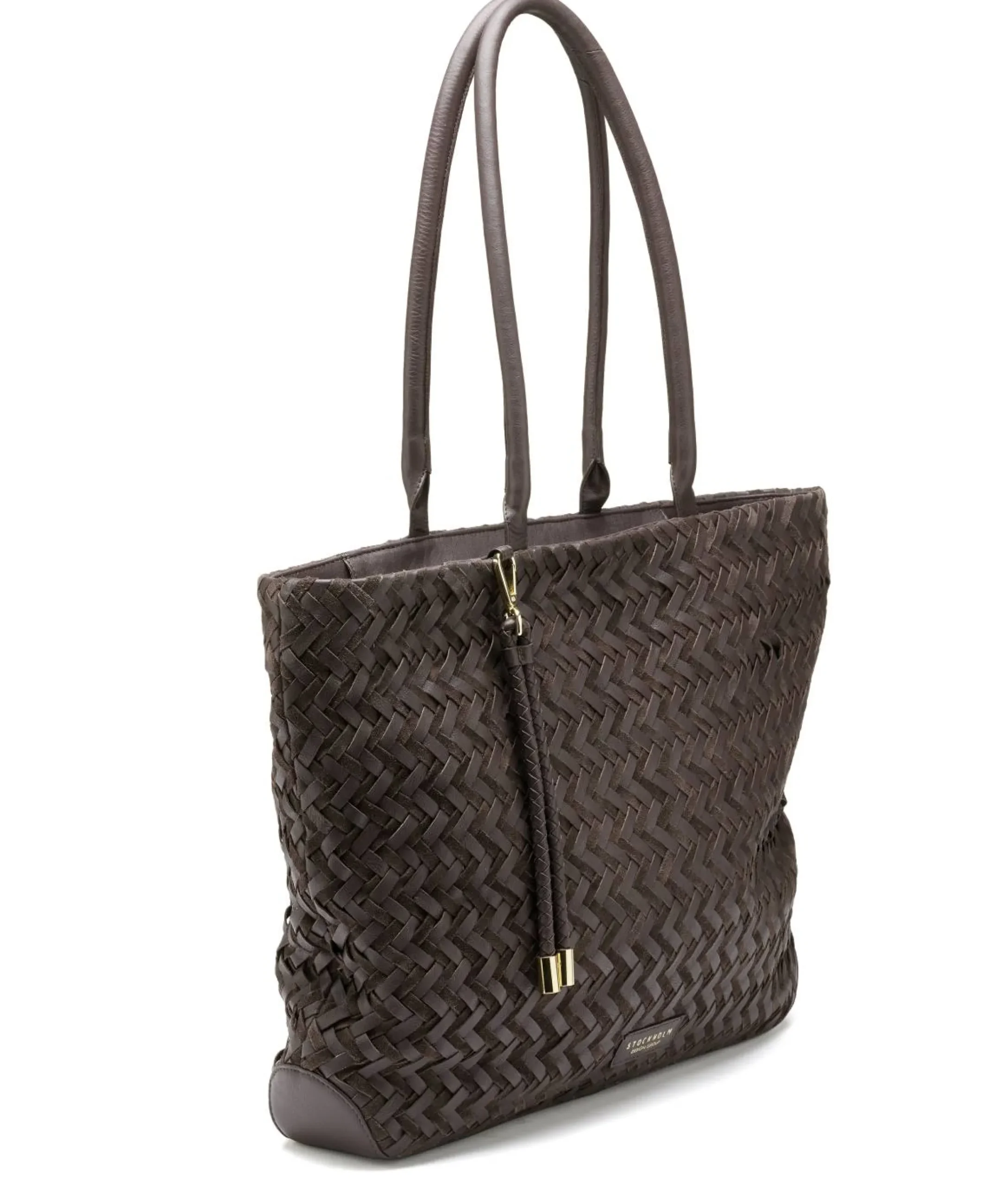 Stilren og elegant flettet skinnveske