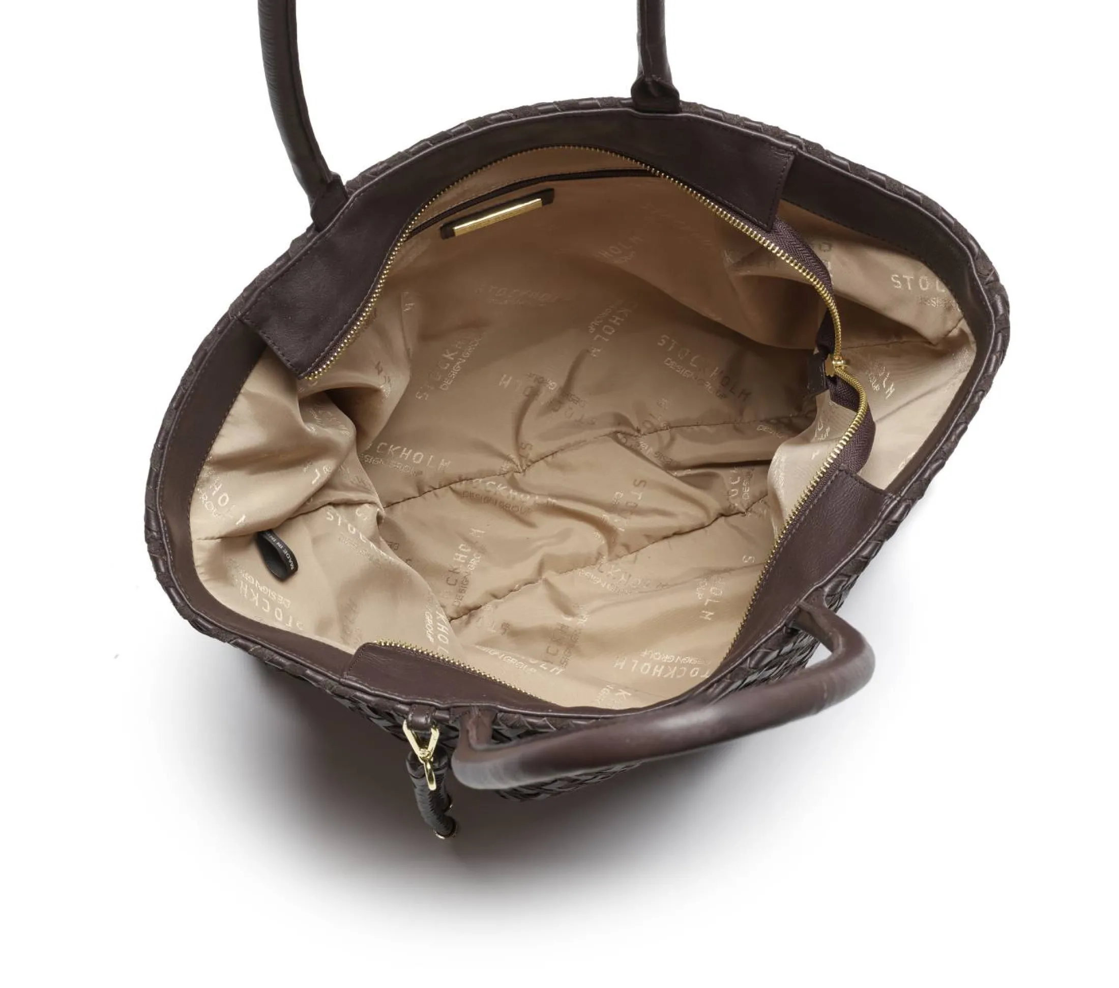 Stilren og elegant flettet skinnveske