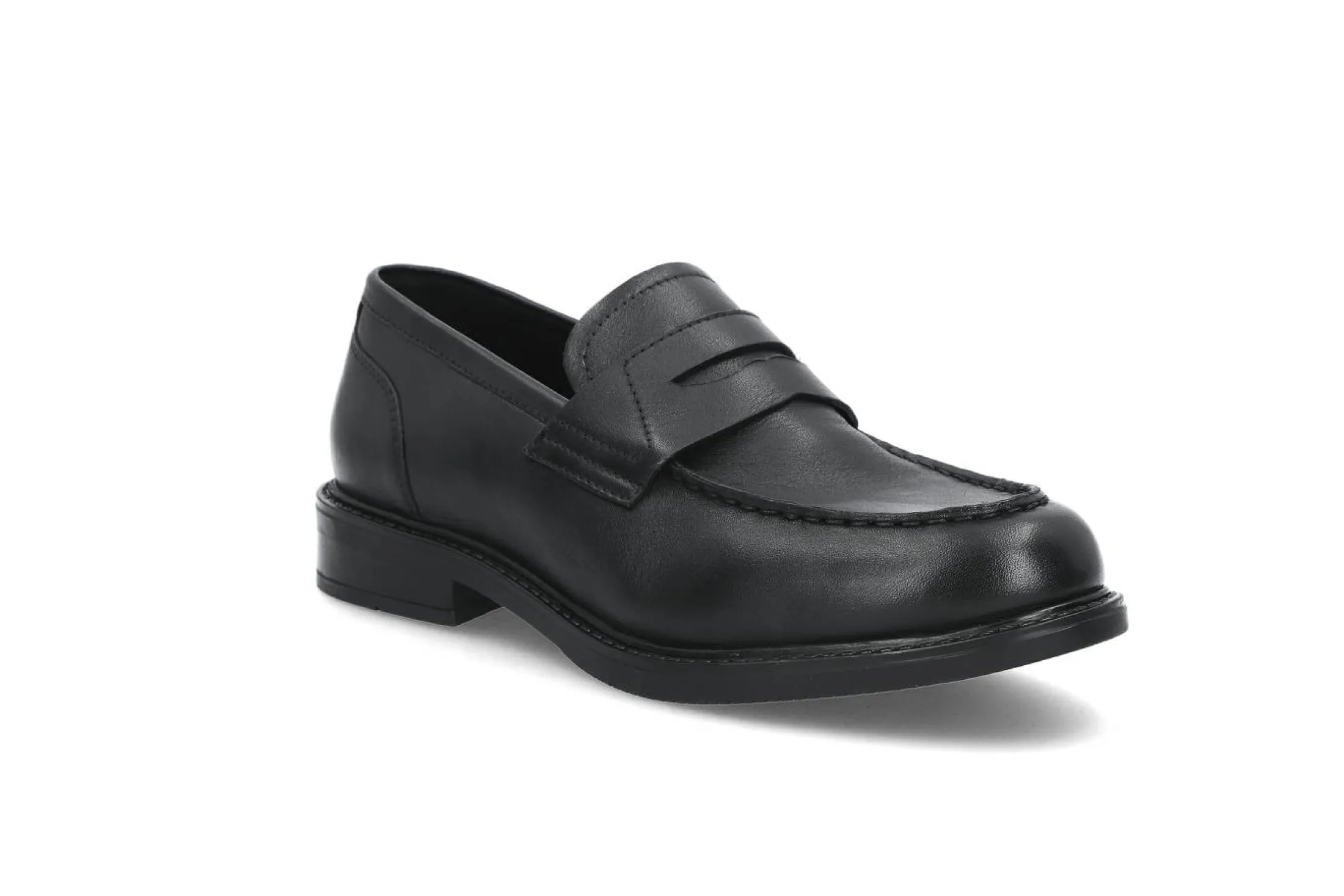 Tidløse loafers i skinn