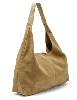 Tote bag i semsket skinn